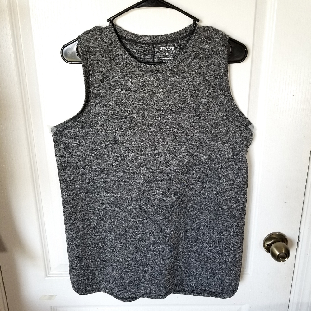 Gray Sleeveless Open Side Athletic Shirt